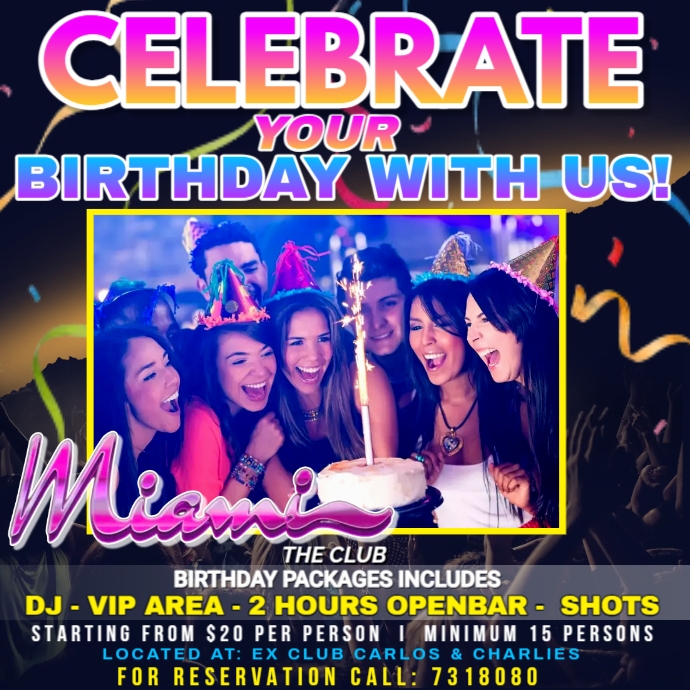 BIRTHDAY CELEBRATION Instagram Post template