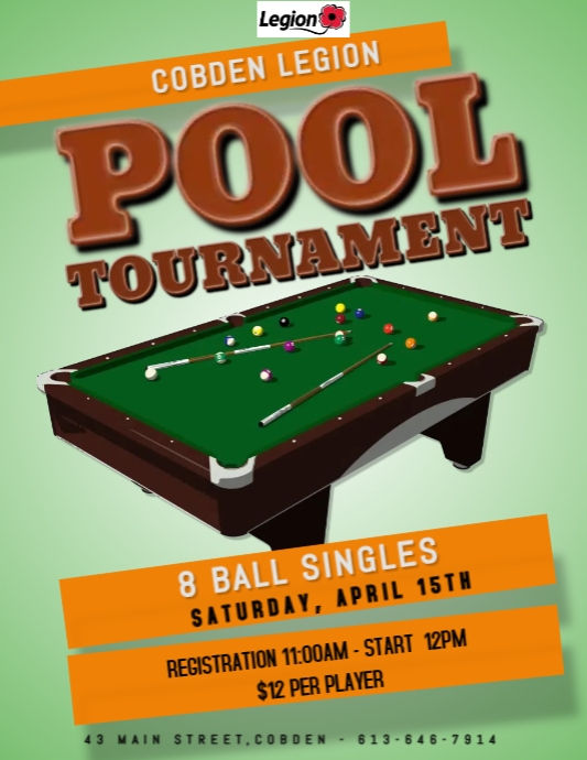 Pool Tournament Poster Template | PosterMyWall