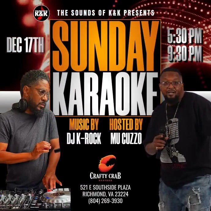 CRAFTY CRAB karaoke square (3) PosterMyWall