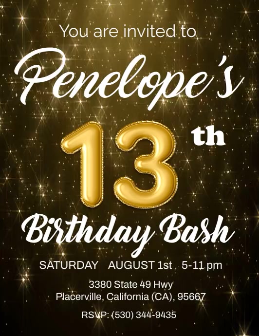 13th Bday Template PosterMyWall