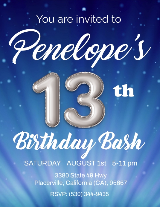 Copy of 13th birthday | PosterMyWall