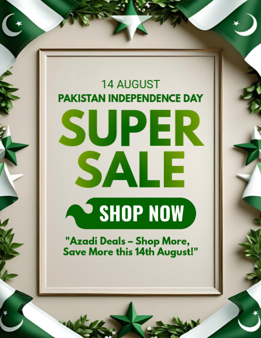 14 August Super Sale Flyer. Template | PosterMyWall