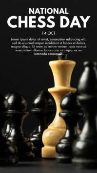 14 Oct - National Chess Day História do Instagram template