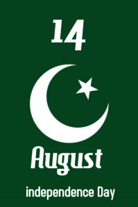 14 of August poster template