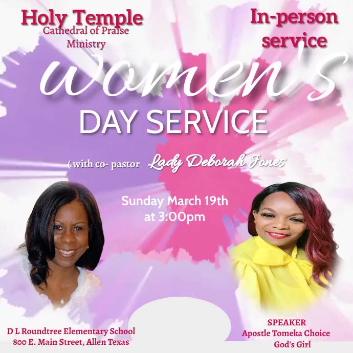 CHURCH women's day ONLINE SERMON TEMPLATE | PosterMyWall