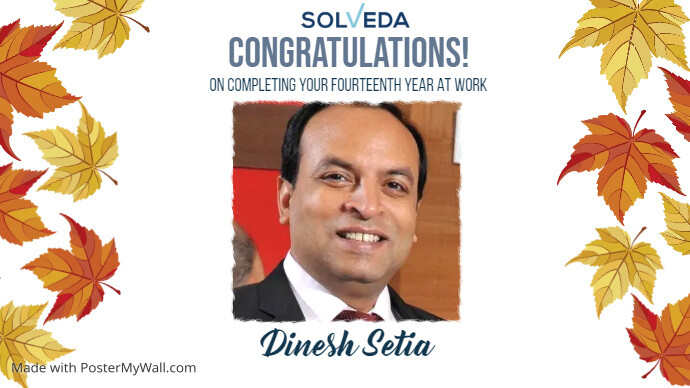 Work Anniversary Digital Display (16:9) template