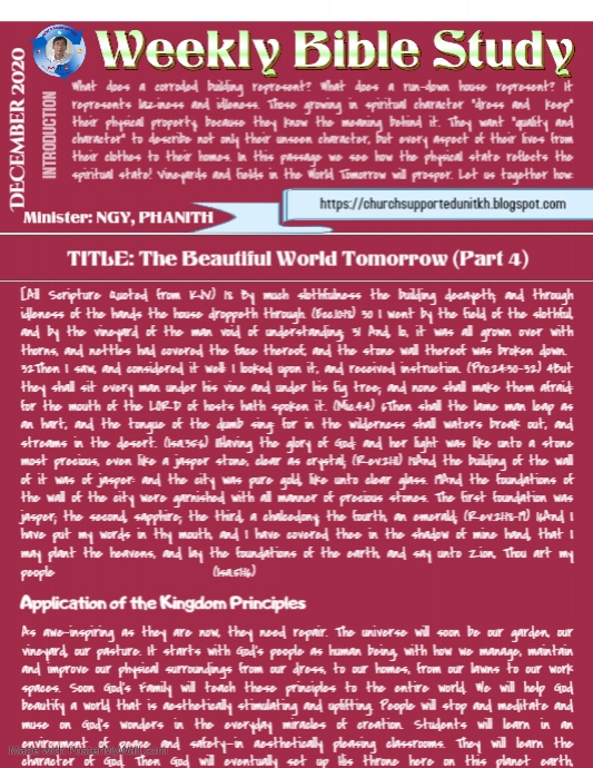 DECEMBER 2020 BIBLE STDUY 4 Flyer (US Letter) template