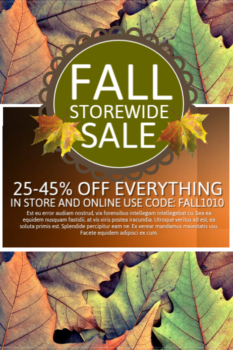 Fall Sale Template | PosterMyWall