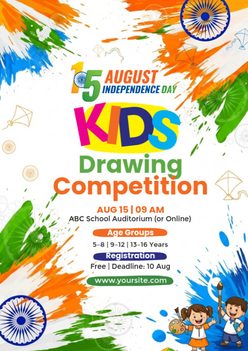 15 August Art Contest  A4 template