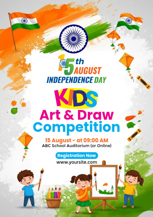 15 August Art Contest  A4 template