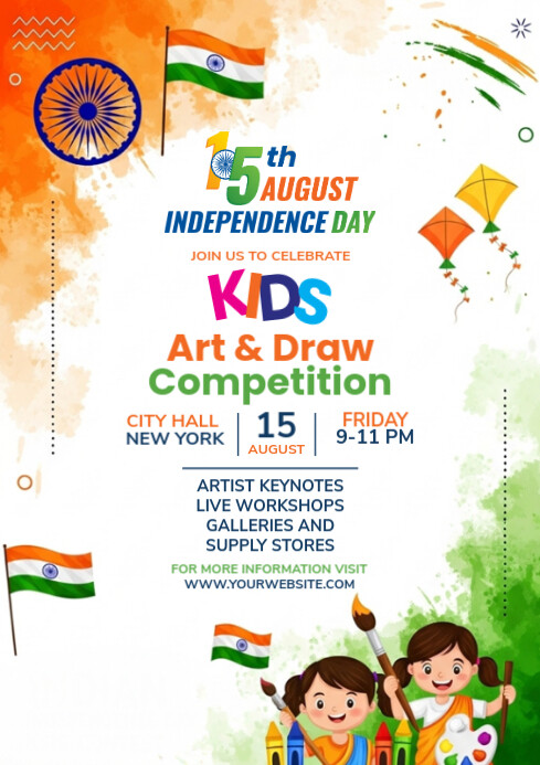 15 August Art Contest  A4 template