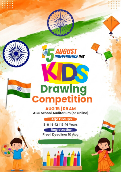 15 August Art Contest A4 template