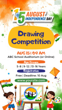 15 August Art Contest Instagram Story template