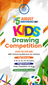 15 August Art Contest Instagram Story template