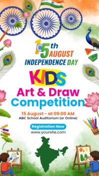 15 August Art Contest Instagram Story template