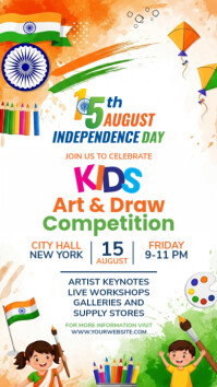 15 August Art Contest Instagram Story template