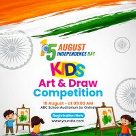 15 August Art Contest Square (1:1) template