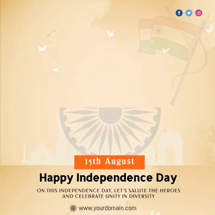 15 august Instagram Post template