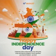 15 August Independence Day of India Instagram Post template