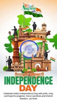 15 August Independence Day Of India Instagram Story template
