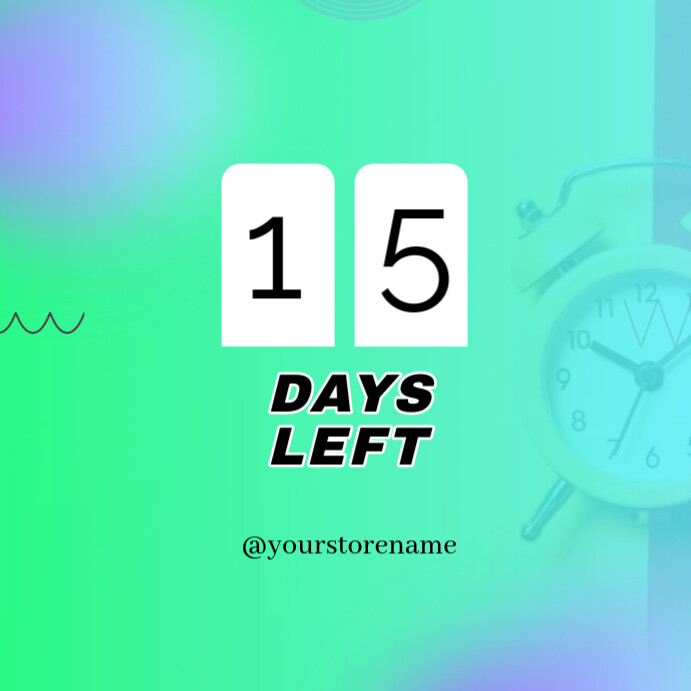 Plantilla de 15 Days left Countdown design | PosterMyWall