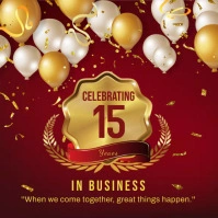 15 YEARS ANNIVERSARY Instagram Post template