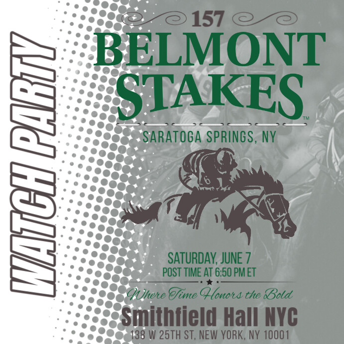 Copy of 157 Belmont Stakes Watch Party Instagram Post Template ...