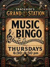 Music Bingo at Trackside's Grand Station