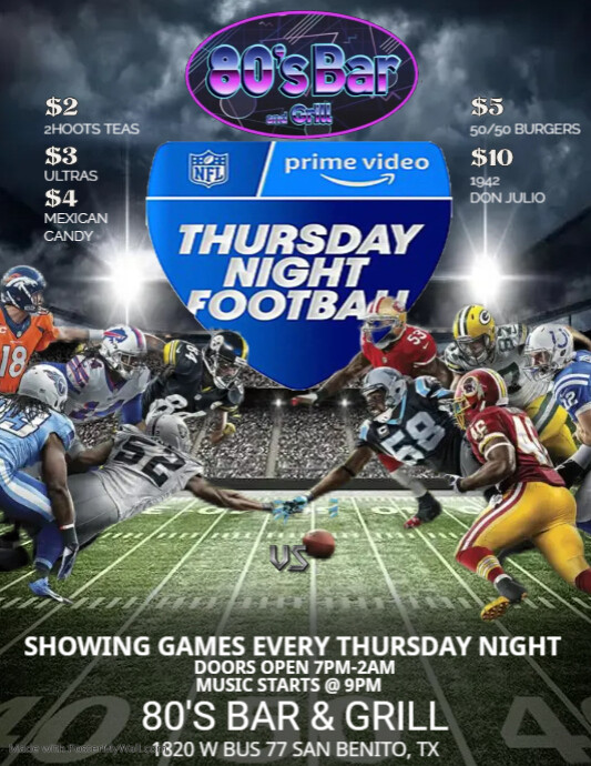 Copy of MONDAY NIGHT FOOTBALL | PosterMyWall