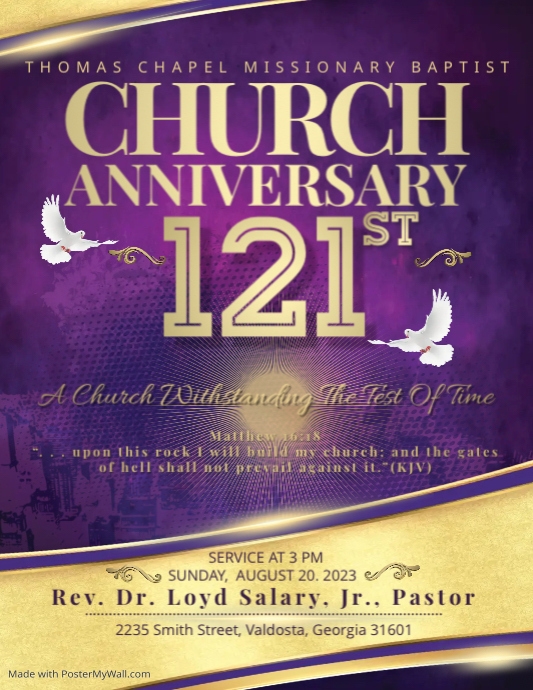 121 Church Anniversary Program Cover (1) | PosterMyWall