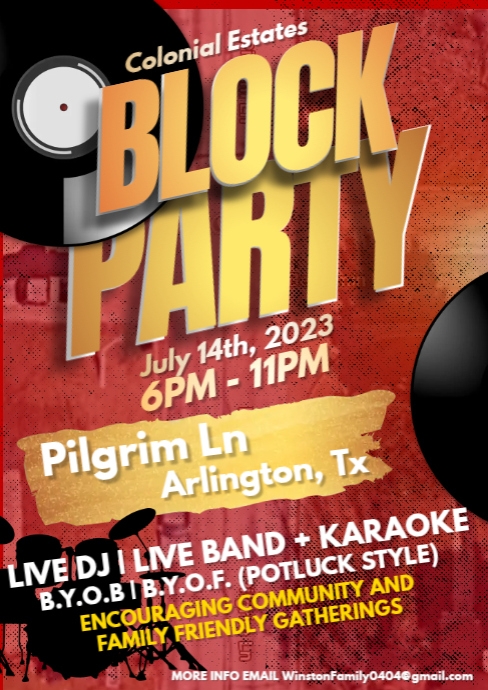 block party A4 template