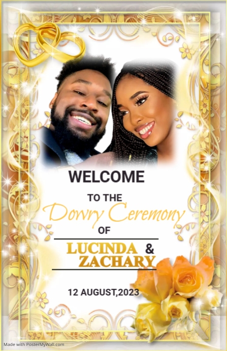 Wedding flyer Tabloid template