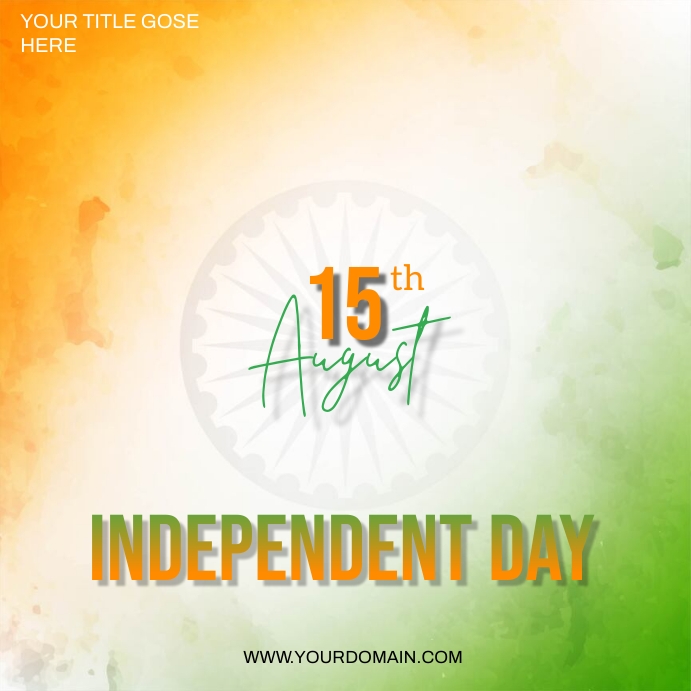 15th august celebration Instagram Post template