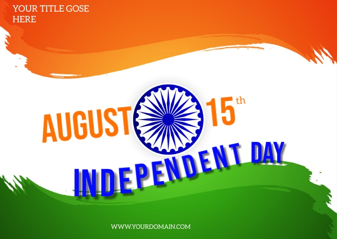15th august celebration Postcard template