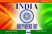 15th August India's Day ธง template