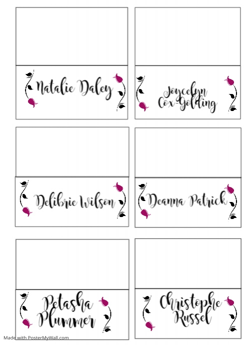 Copy of Place Cards | PosterMyWall