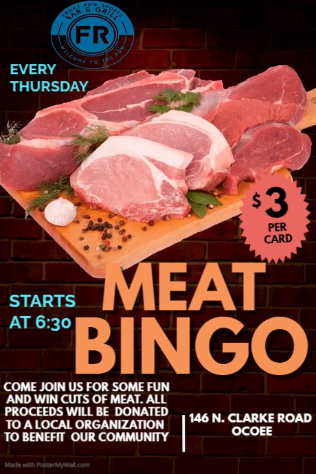 Meat Raffles Poster | PosterMyWall