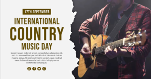White International Country Music Day ภาพที่แชร์บน Facebook Template