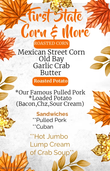 Copy of fall menu, autumn menu | PosterMyWall