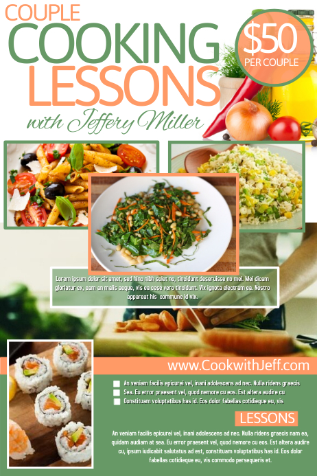 Cooking Lessons Templat Postermywall