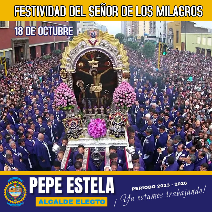 18 de Octubre - Señor de los Milagros Wpis na Instagrama template