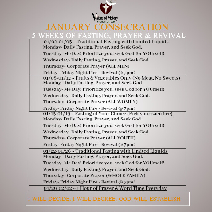 Copy of January Consecration | PosterMyWall