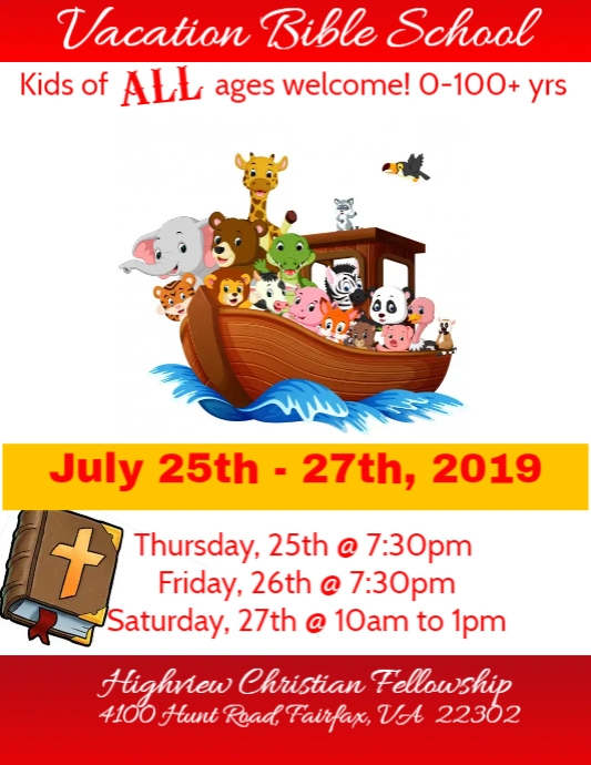 Vacation Bible School | PosterMyWall