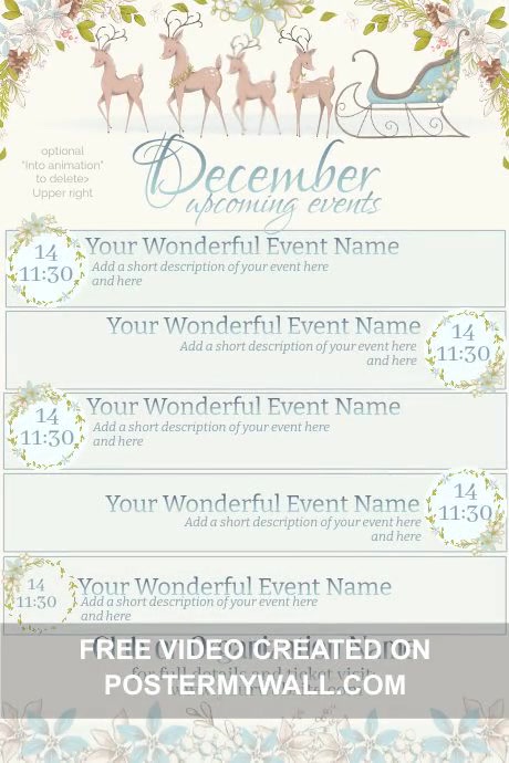 December Calendar Template PosterMyWall