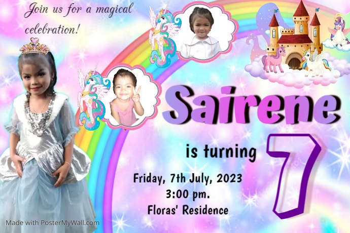 Unicorn Birthday Tarpaulin | PosterMyWall