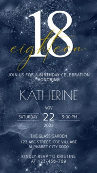 18th Birthday Invitation Instagram Story template