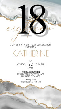 18th Birthday Invitation История на Instagram template