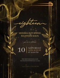 18th Birthday Party invitation design templat Flyer (US Letter) template