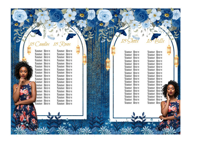 Program Board Design 18th Birthday Traditions Program Board Templat | PosterMyWall