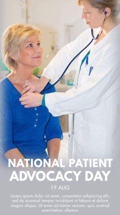 19 Aug - National Patient Advocacy Day Template | PosterMyWall